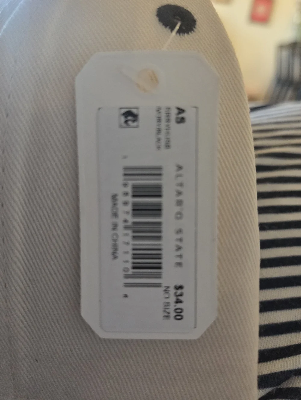 Altar'd State Cream and Black 'Sorry About My Husband' Baseball Cap - Picture 5 of 5